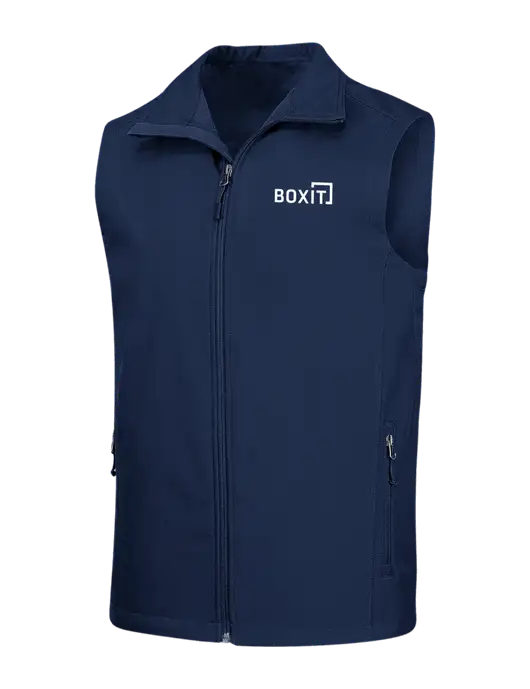 Navy Core Soft Shell Vest w/BoxIt logo