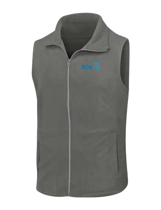 Medium Grey Microfleece Vest w/BoxIt logo