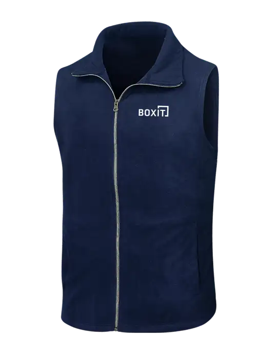 Navy Microfleece Vest w/BoxIt logo