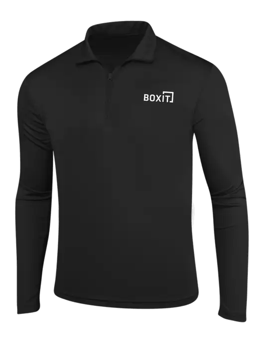 Black PosiCharge Competitor 1/4 Zip Pullover w/BoxIt logo