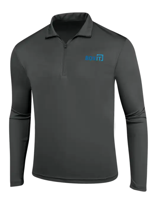 Dark Grey PosiCharge Competitor 1/4 Zip Pullover w/BoxIt logo