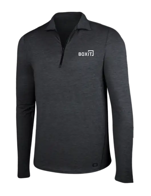 OGIO Blacktop Heather Endurance Force 1/4 Zip w/BoxIt logo