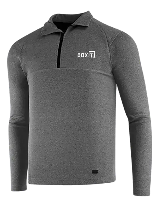 OGIO Dark Grey Heather Transition 1/4 Zip Pullover w/BoxIt logo