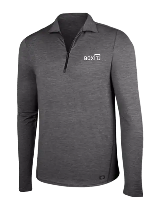 OGIO Gear Grey Heather Endurance Force 1/4 Zip w/BoxIt logo