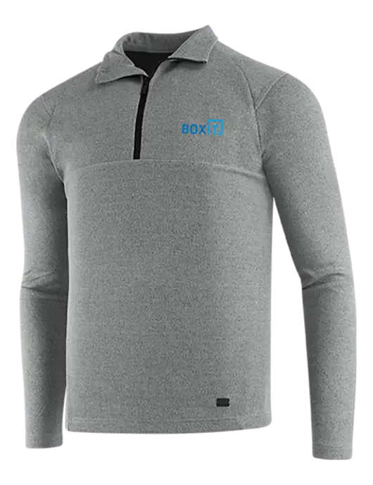 OGIO Petrol Grey Heather Transition 1/4 Zip Pullover w/BoxIt logo