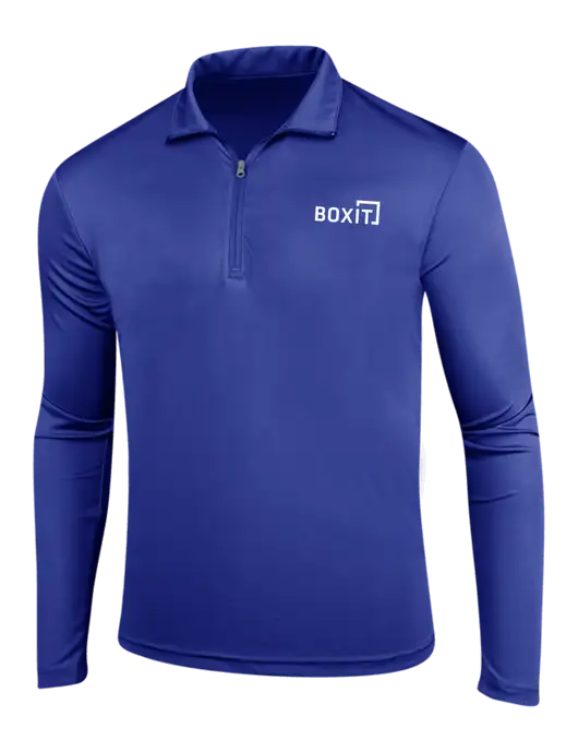 Dark Royal PosiCharge Competitor 1/4 Zip Pullover w/BoxIt logo