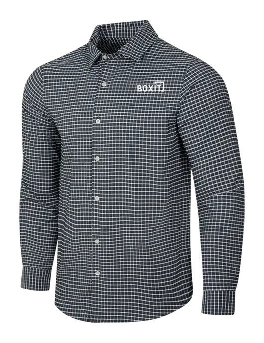 Dark Grey/White City Stretch Shirt w/BoxIt logo
