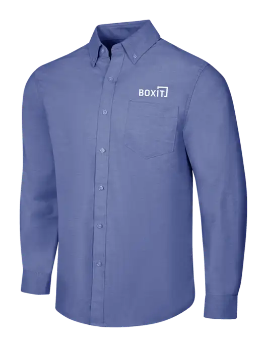 Navy SuperPro Oxford Shirt w/BoxIt logo