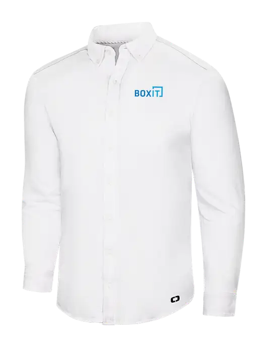 OGIO Bright White Modern Code Stretch Button-Up Shirt w/BoxIt logo