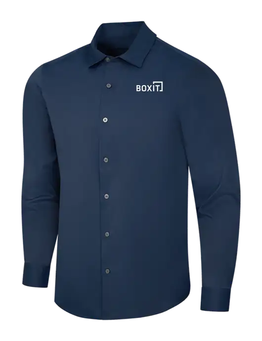 Navy City Stretch Shirt w/BoxIt logo
