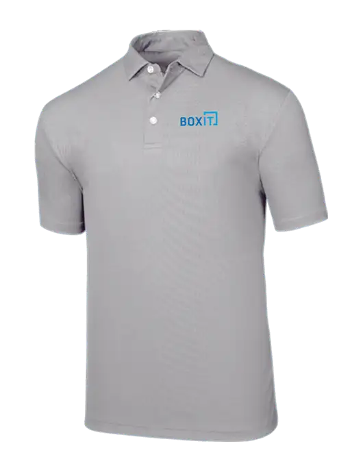 Callaway Birdseye Light Grey Polo w/BoxIt logo
