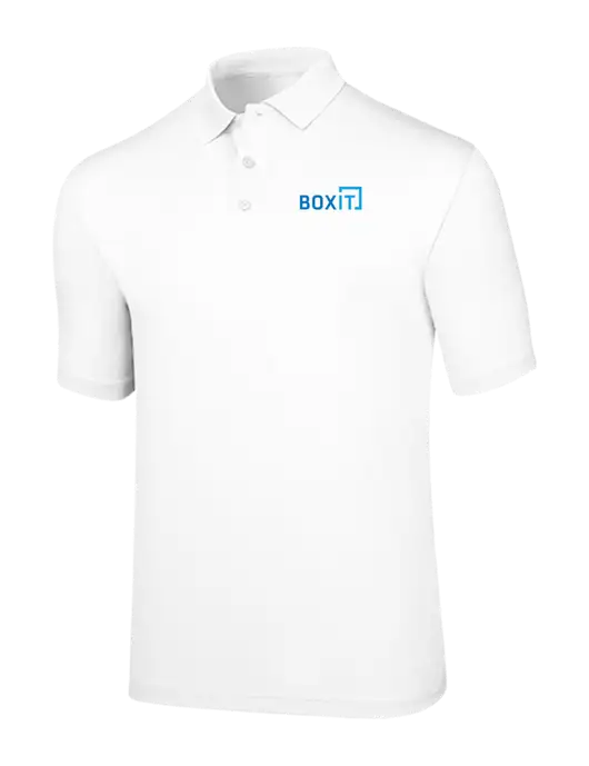 Callaway Opti-Dri White Chev Polo w/BoxIt logo