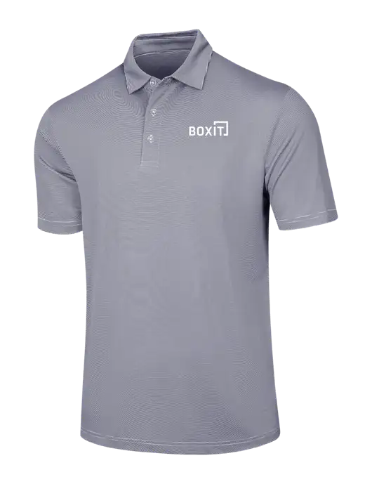 Callaway Navy Fine Line Stripe Polo w/BoxIt logo