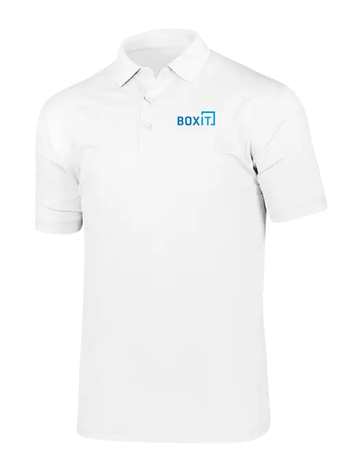 Callaway Vibrant Bright White Ventilated Polo w/BoxIt logo