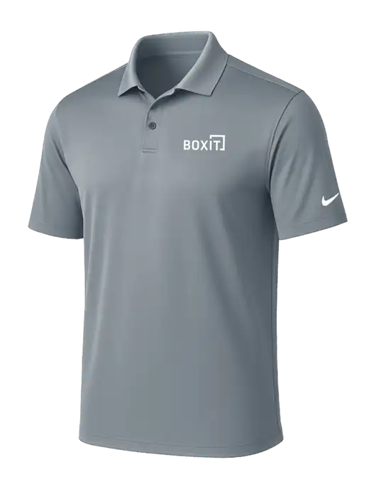 NIKE Medium Grey Victory Solid Polo w/BoxIt logo
