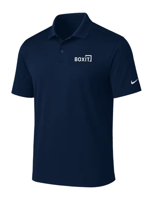 NIKE Navy Victory Solid Polo w/BoxIt logo