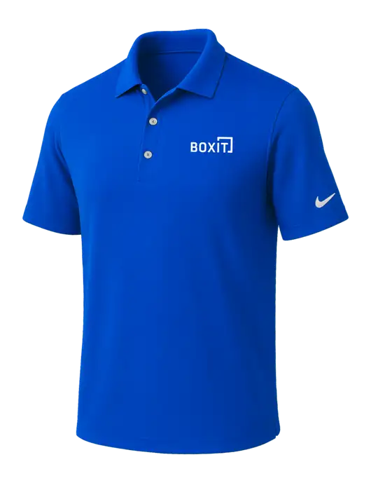 NIKE Royal Dri-Fit Micro Pique Polo w/BoxIt logo