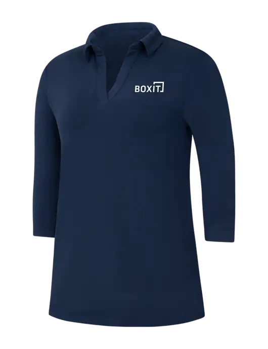 Navy Womens Luxe Knit Tunic w/BoxIt logo