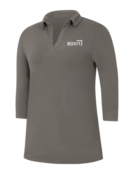 Womens Dark Grey Luxe Knit Tunic w/BoxIt logo