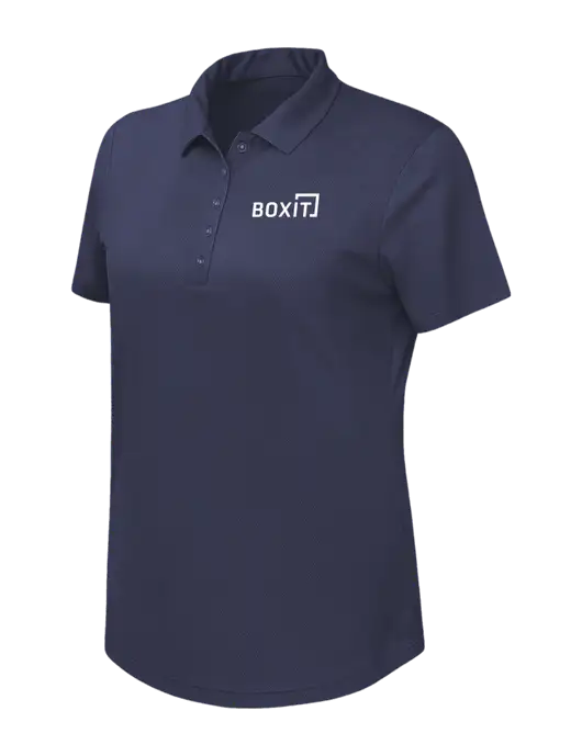 Callaway Womens Birdseye Navy Polo w/BoxIt logo