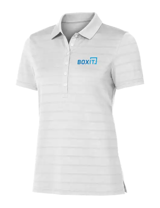 Callaway Womens Bright White Ventilated Polo w/BoxIt logo
