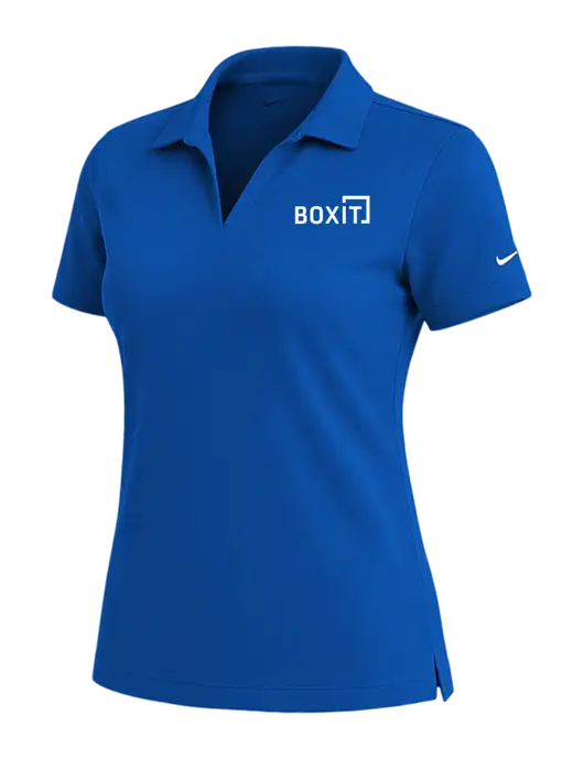 NIKE Royal Womens Dri-Fit Micro Pique Polo w/BoxIt logo