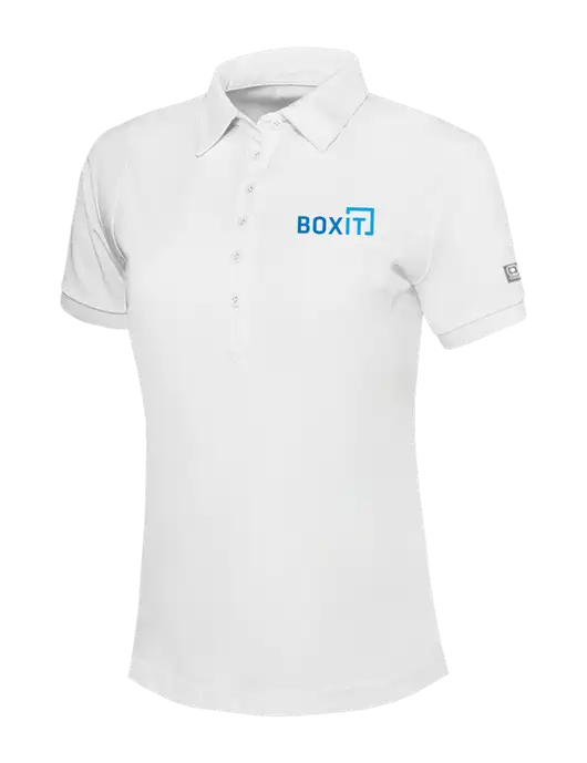 OGIO Womens Bright White Jewel Polo w/BoxIt logo