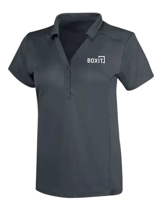 OGIO Dark Grey Womens Framework Polo w/BoxIt logo