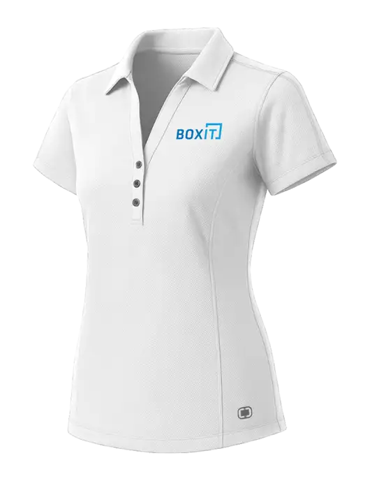 OGIO Womens White ONYX Polo w/BoxIt logo