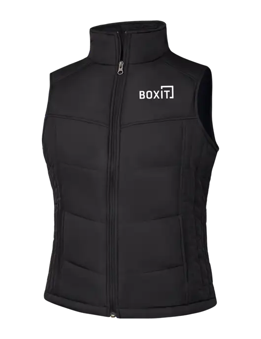 Womens Black/Black Vest w/BoxIt logo