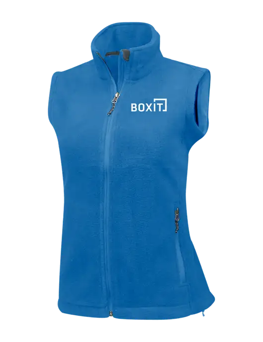Royal Womens Fleece Vest w/BoxIt logo
