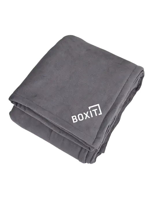 Mountain Lodge Hearth Grey Blanket  w/BoxIt logo