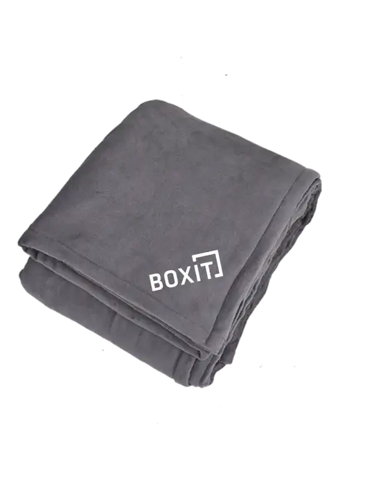 Oversized Graphite Ultra Plush Blanket Graphite w/BoxIt logo