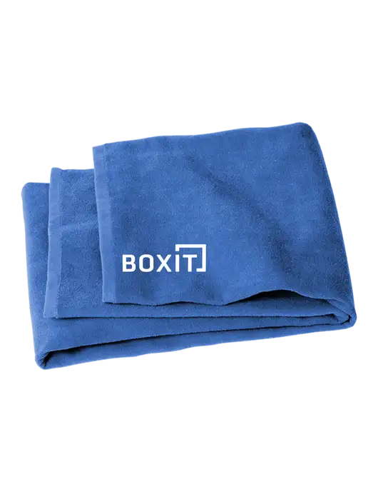 Royal Beach Towel w/BoxIt logo