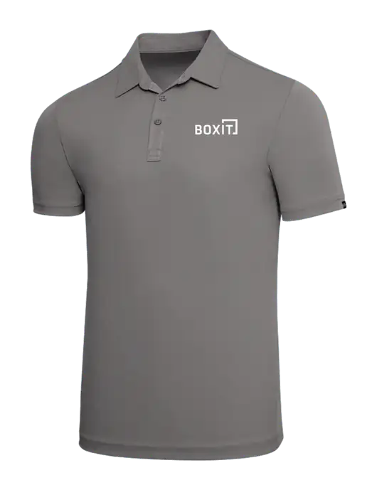 TravisMathew Grey Solid Oceanside Polo w/BoxIt logo