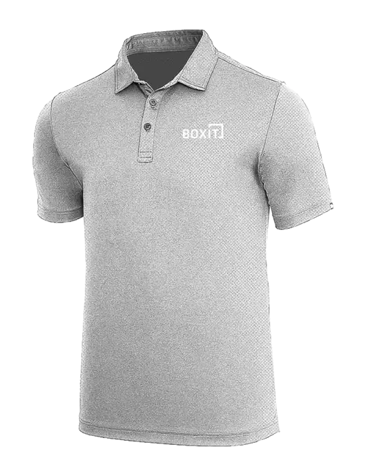 TravisMathew Medium Grey Heather Coto Performance Polo w/BoxIt logo