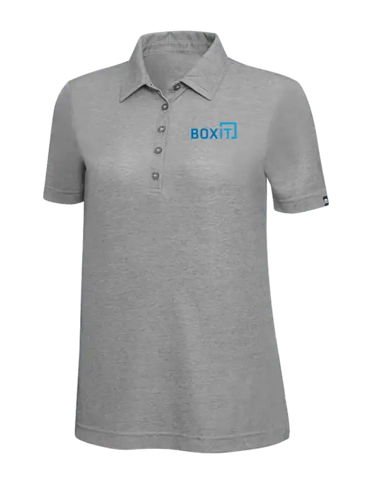 TravisMathew Grey Heather Womens Oceanside Polo w/BoxIt logo