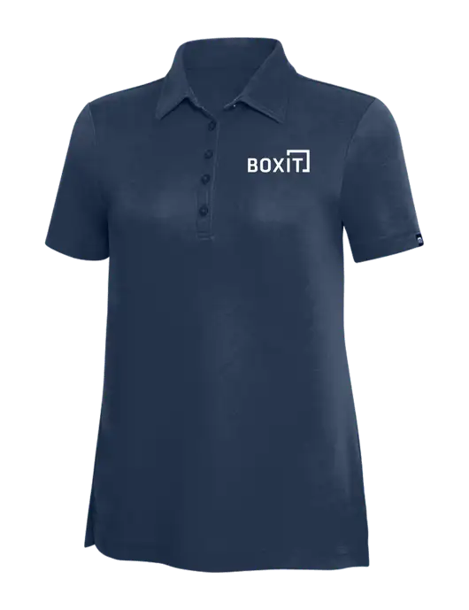 TravisMathew Navy Solid Womens Oceanside Polo w/BoxIt logo