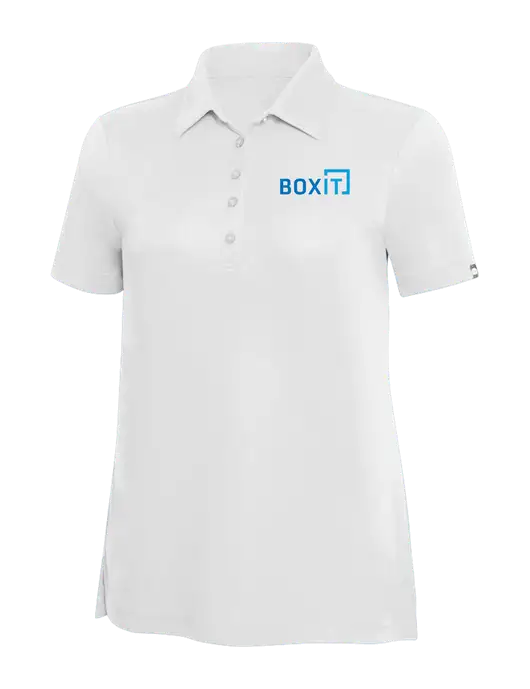 TravisMathew White Solid Womens Oceanside Polo w/BoxIt logo