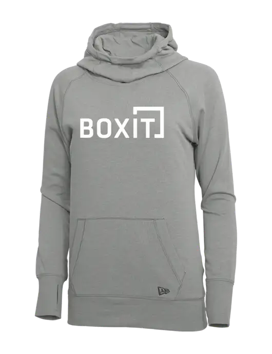 New Era Shadow Grey Heather Womens Tri-Blend Fleece Pullover Hoodie w/BoxIt logo