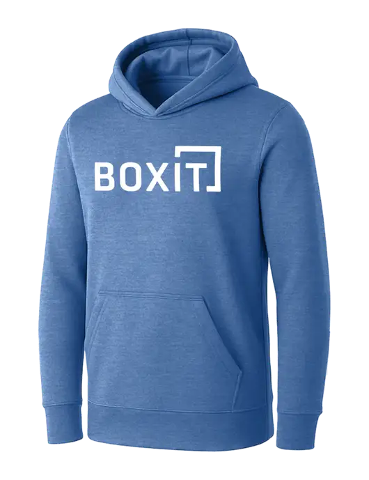 Womens Royal Heather Core Fleece Pullover Hooded Sweatshirt w/BoxIt logo