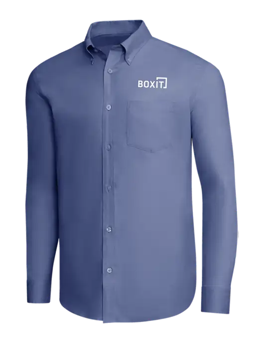 Brooks Brothers Light Navy Wrinkle-Free Stretch Pinpoint Shirt w/BoxIt logo